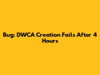 Bug: DWCA Creation Fails After 4 Hours