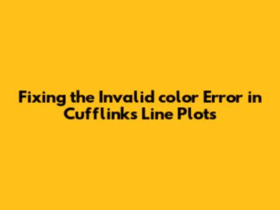 Fixing the 'Invalid color' Error in Cufflinks Line Plots