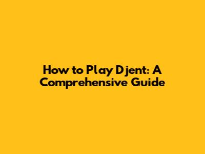 How to Play Djent: A Comprehensive Guide