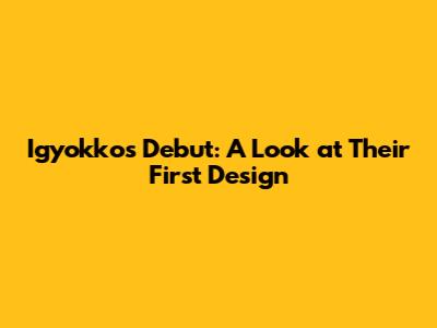 Igyokko's Debut: A Look at Their First Design