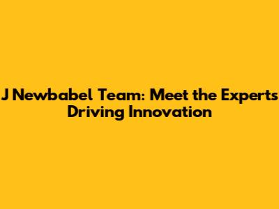 J Newbabel Team: Meet the Experts Driving Innovation