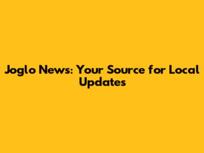 Joglo News: Your Source for Local Updates