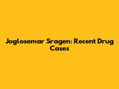 Joglosemar Sragen: Recent Drug Cases