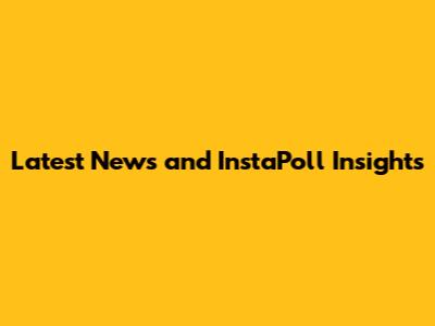 Latest News and InstaPoll Insights
