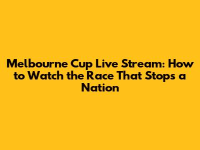 Melbourne Cup Live Stream: How to Watch the Race That Stops a Nation