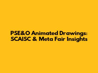 PSE&O Animated Drawings: SCAISC & Meta Fair Insights