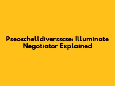 Pseoschelldiversscse: Illuminate Negotiator Explained