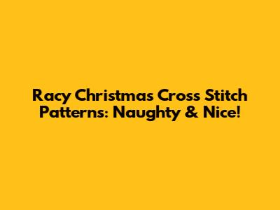 Racy Christmas Cross Stitch Patterns: Naughty & Nice!