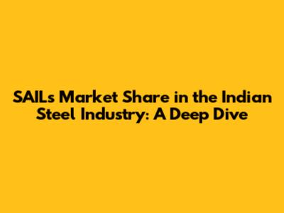 SAIL's Market Share in the Indian Steel Industry: A Deep Dive
