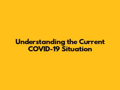 Understanding the Current COVID-19 Situation
