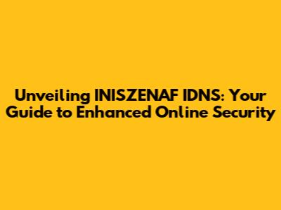 Unveiling INISZENAF IDNS: Your Guide to Enhanced Online Security