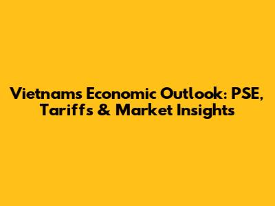 Vietnam's Economic Outlook: PSE, Tariffs & Market Insights