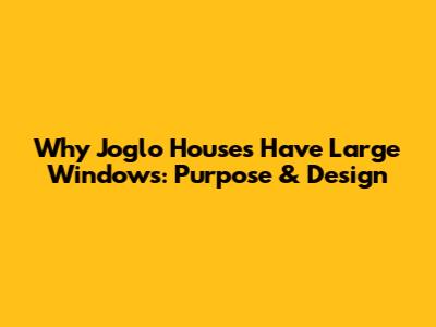 Why Joglo Houses Have Large Windows: Purpose & Design