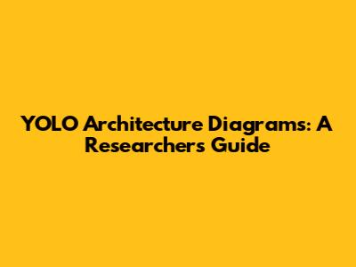 YOLO Architecture Diagrams: A Researcher's Guide