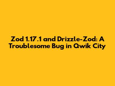 Zod 1.17.1 and Drizzle-Zod: A Troublesome Bug in Qwik City