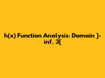 h(x) Function Analysis: Domain ]-inf, 3[