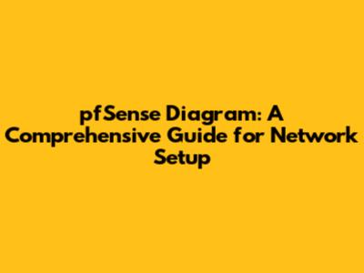 pfSense Diagram: A Comprehensive Guide for Network Setup